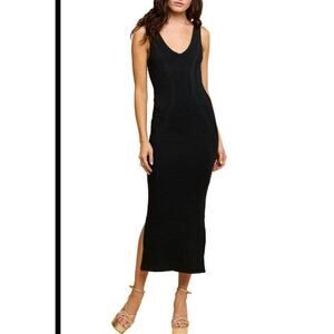 Ciebon Lilly Sleeveless Midi Sweater Dress W/Slip Crochet Swim Coverup S NWT